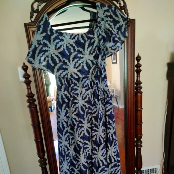 Silk and Cotton Maxi Dress - Size 8 - Picture 4 of 8